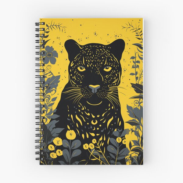 Item preview, Panther & Floral Folk Art Graphic designed and sold by GrinGalore.