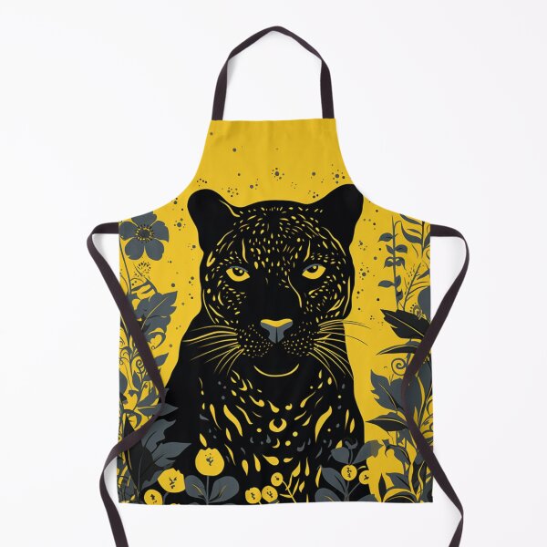 Item preview, Panther & Floral Folk Art Graphic designed and sold by GrinGalore.