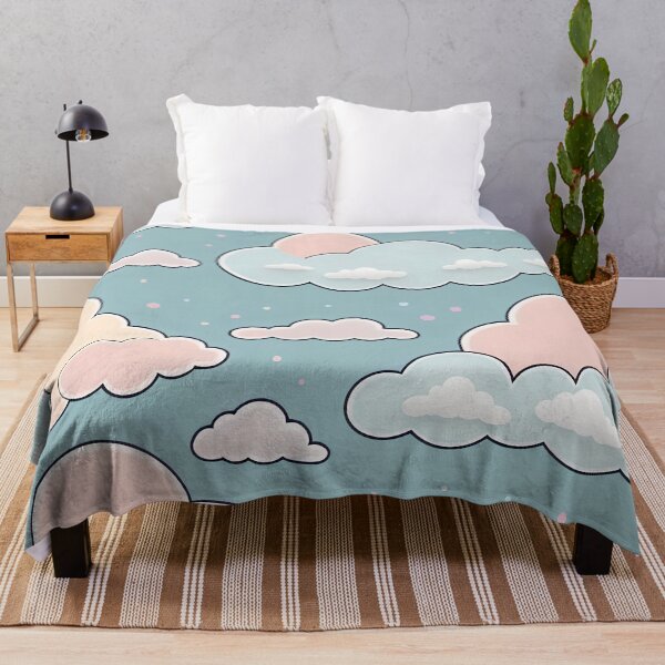 Item preview, Pastel Dreamscape - Whimsical Clouds Pattern designed and sold by Cominu-Arts.