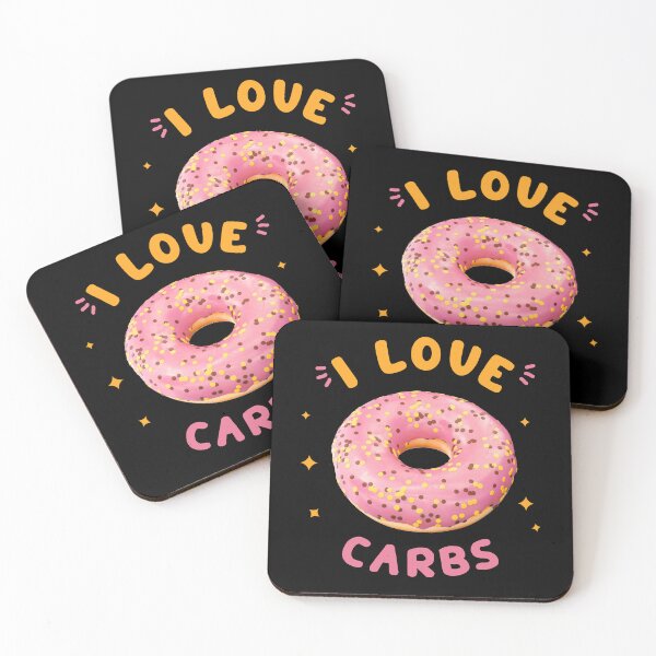 Item preview, I Love Carbs Donut Heart Cake Funny And Great designed and sold by MotivaChic.