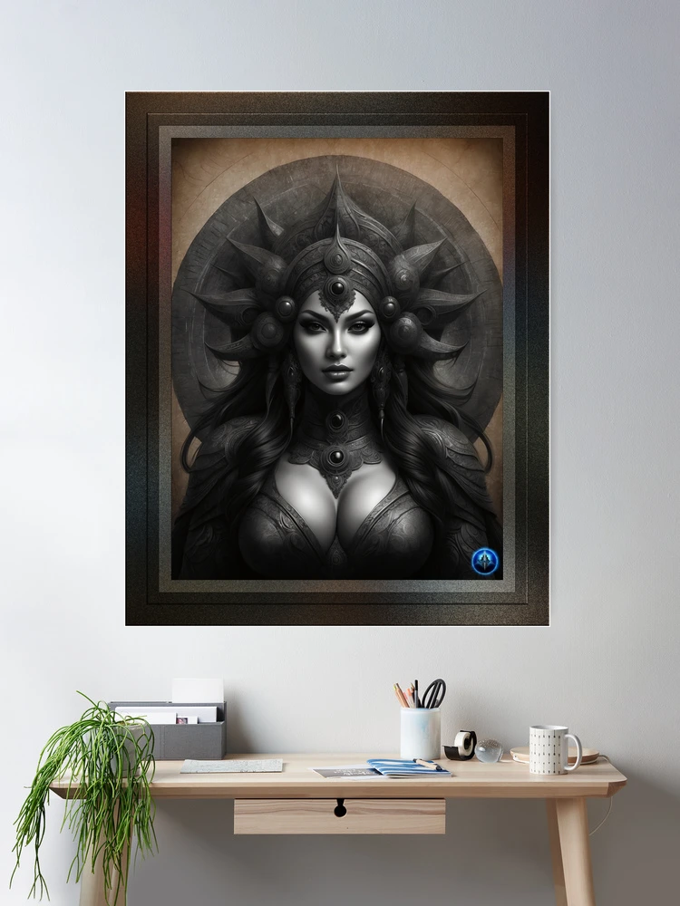 ศิลปะแนวคิด Unilai Queen Of Eyuon AI โดย Xzendor7 - ภาพแห่งความงามอันน่าหลงใหล 2 Unilai Queen Of Eyuon Gorgeous AI Concept Art Portrait by Xzendor7 Room Decor Poster Art Print Portrait