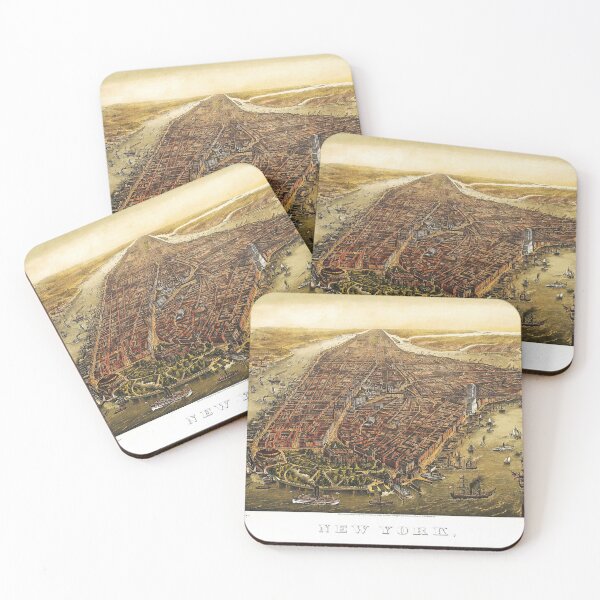 Item preview, Vintage detailed New York map circa 1874 designed and sold by Glimmersmith.