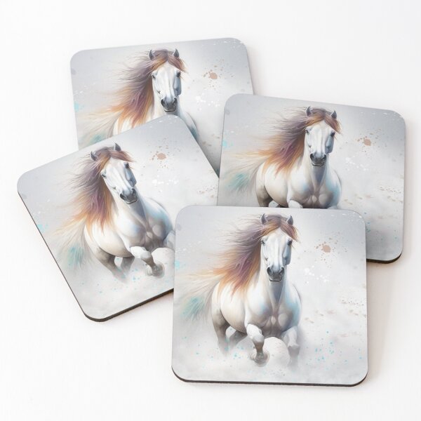 Item preview, Wild Horse Running in the Mist designed and sold by Wolfheartart.