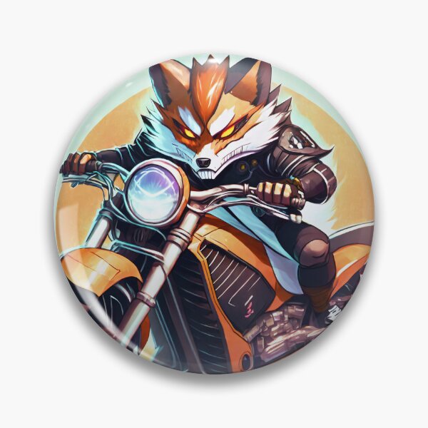 Item preview, Fiery Fox on a Motorcycle designed and sold by BADESIGNZZ.