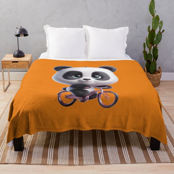 Item preview, Cute, adorable and affectionate Panda bear riding a metallic pink bicycle. designed and sold by Nathalymx.