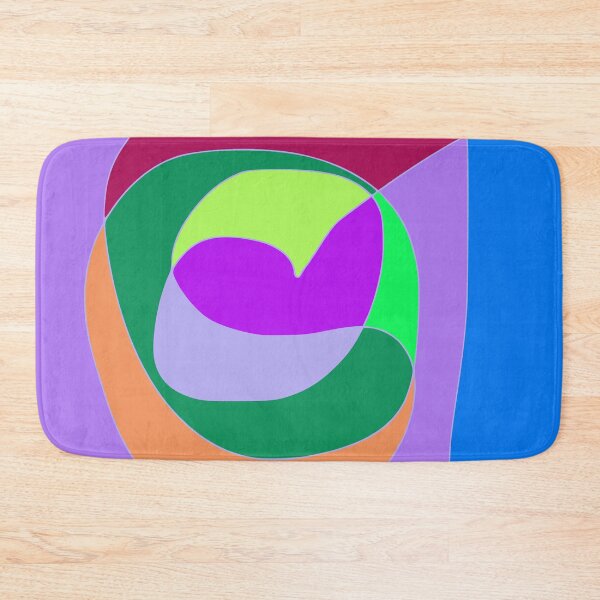 Item preview, Colorful Circles and Lines on Blue Background designed and sold by masabo.