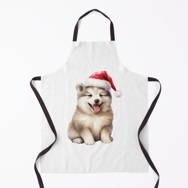 Item preview, Husky dog in red hat of Santa Claus designed and sold by LionessLove.