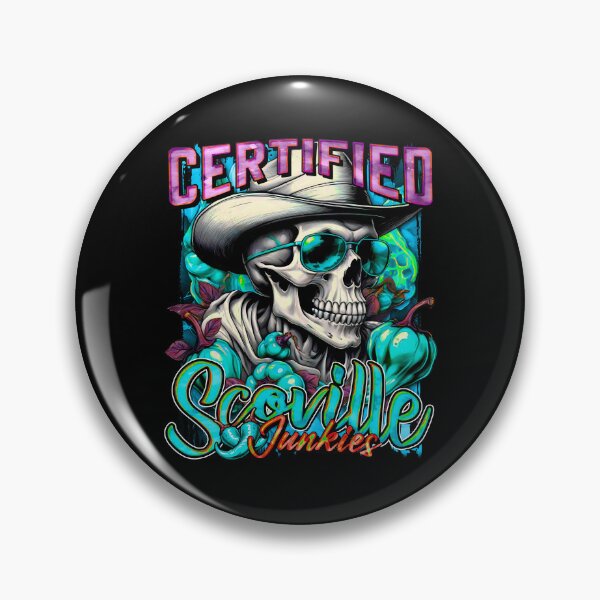 Item preview, Certified Scoville Junkies: Skulls Grinning Through the Habanero Haze [Cyan] designed and sold by SuriyaArts.