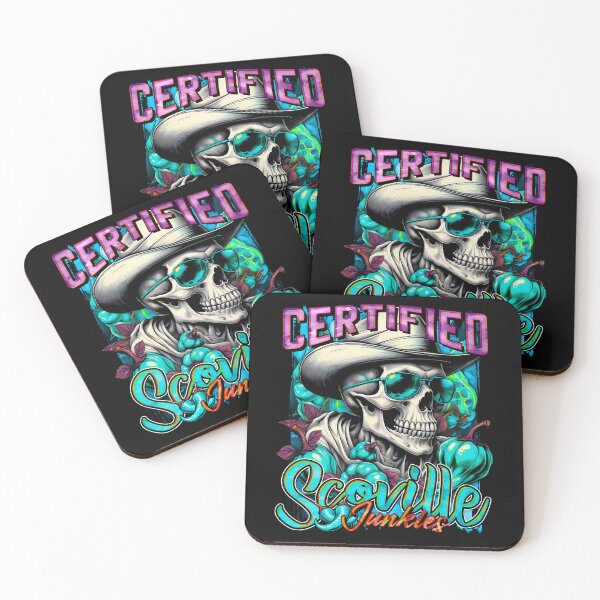 Item preview, Certified Scoville Junkies: Skulls Grinning Through the Habanero Haze [Cyan] designed and sold by SuriyaArts.