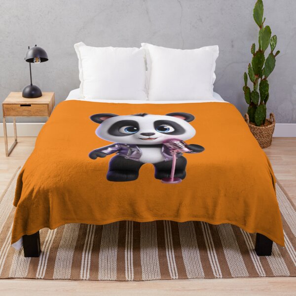 Item preview, Cute, adorable and affectionate Karaoke panda bear with purple jacket and microphone in his hands. designed and sold by Nathalymx.