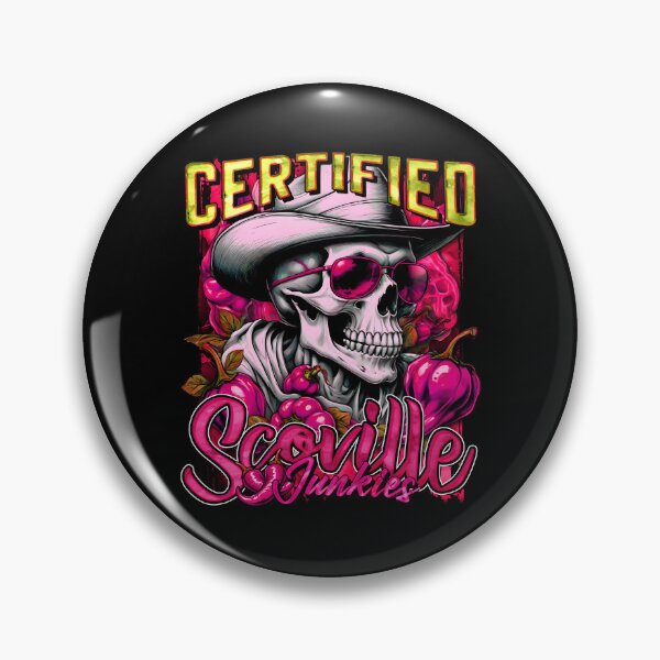 Item preview, Certified Scoville Junkies: Skulls Grinning Through the Habanero Haze [Pink] designed and sold by SuriyaArts.