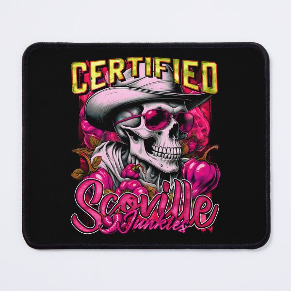 Item preview, Certified Scoville Junkies: Skulls Grinning Through the Habanero Haze [Pink] designed and sold by SuriyaArts.