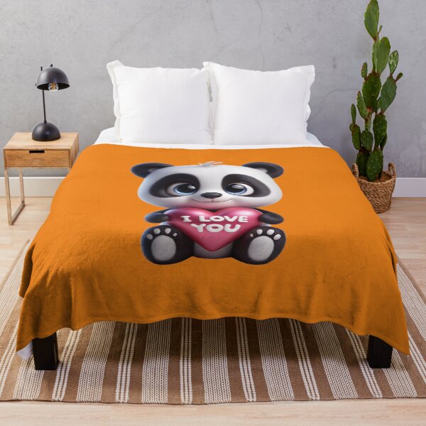 Item preview, Cute, adorable and affectionate Panda bear with pink heart and the text "I love you" in his hands designed and sold by Nathalymx.