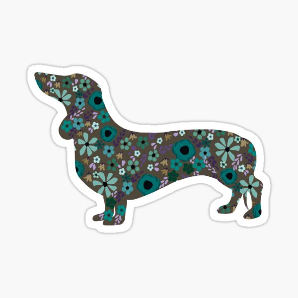 Item preview, Floral sausage dog  designed and sold by BlossomandIvy.