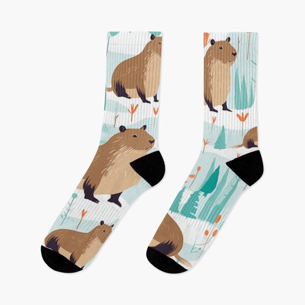 Item preview, Winter Capybara Pattern #capybara #kids #capy designed and sold by GrinGalore.