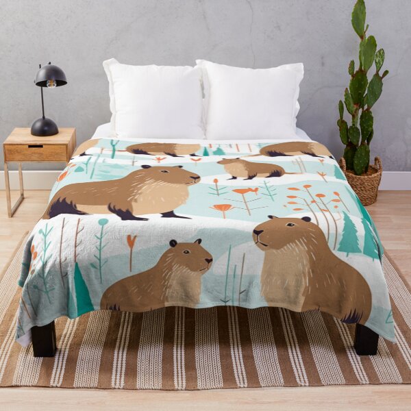 Item preview, Winter Capybara Pattern #capybara #kids #capy designed and sold by GrinGalore.