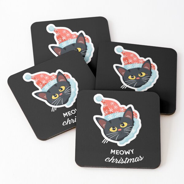Item preview, MEOWY CHRISTMAS cute black Cat christmas Design designed and sold by XYDstore.