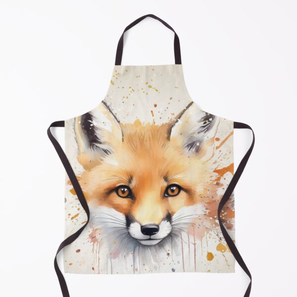 Artikelvorschau, Niedliches Fuchsjunges auf einem Splash-Paint-Hintergrund entworfen und verkauft von Wolfheartart.