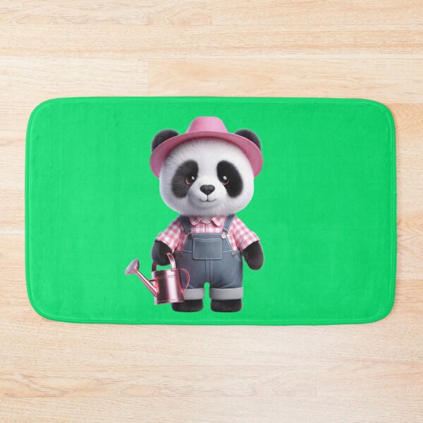 Item preview, Cute, adorable and affectionate Panda bear dressed as a farmer and with a watering can in his hand. designed and sold by Nathalymx.