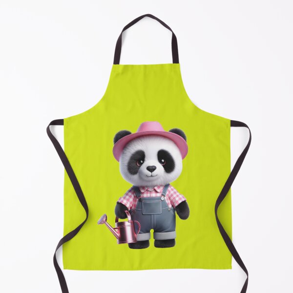 Item preview, Cute, adorable and affectionate Panda bear dressed as a farmer and with a watering can in his hand. designed and sold by Nathalymx.