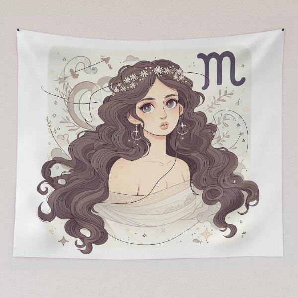 Item preview, Cute Zodiac Virgin - Virgo Zodiac Sign Art1 designed and sold by GsnDream.
