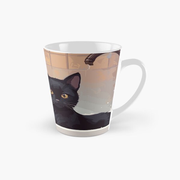 Item preview, Black cat in bath tub chilling with wine designed and sold by cutiepie11cats.