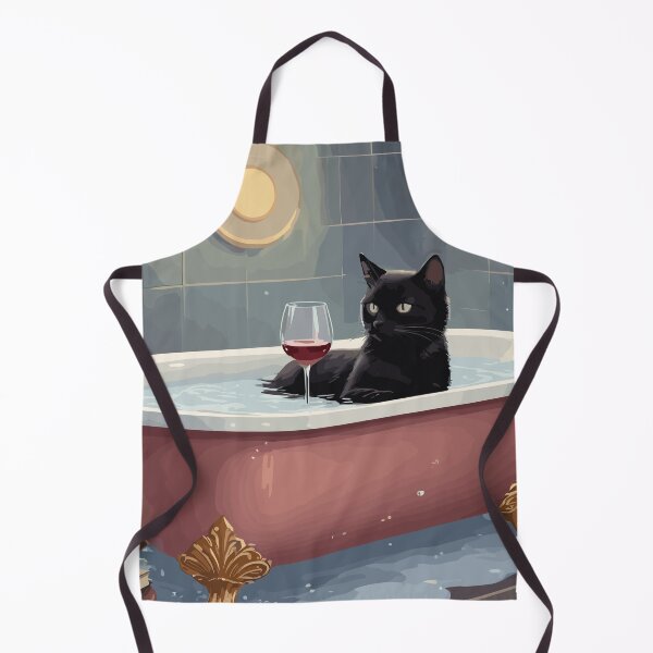Item preview, Black cat in bath after a stressful day designed and sold by cutiepie11cats.