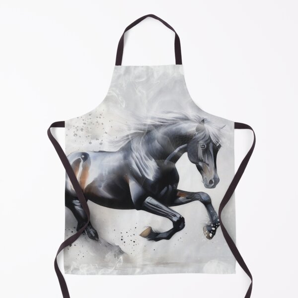 Item preview, Black Horse Galloping Through a Swirling Fog designed and sold by Wolfheartart.