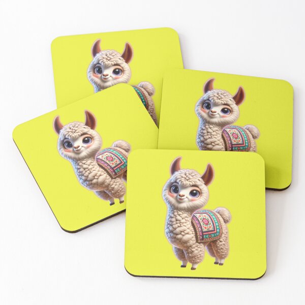 Item preview, Cute and adorable Llama or Alpaca with Peruvian rug on the back. No. 1 designed and sold by Nathalymx.
