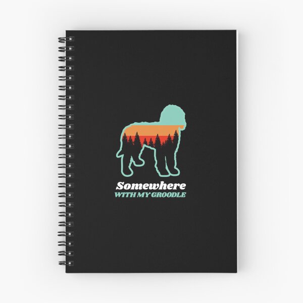 Item preview, Somewhere With My Groodle Vintage Hiking Camping Gift designed and sold by Guarddogdrive.