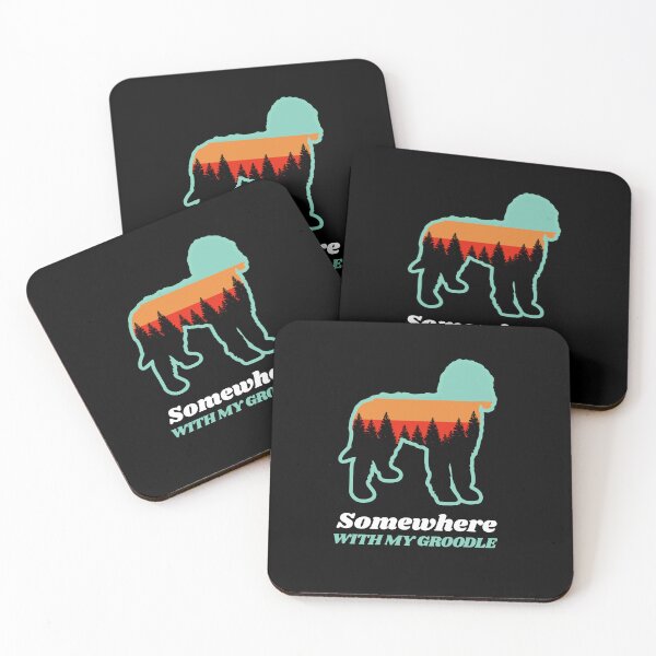 Item preview, Somewhere With My Groodle Vintage Hiking Camping Gift designed and sold by Guarddogdrive.