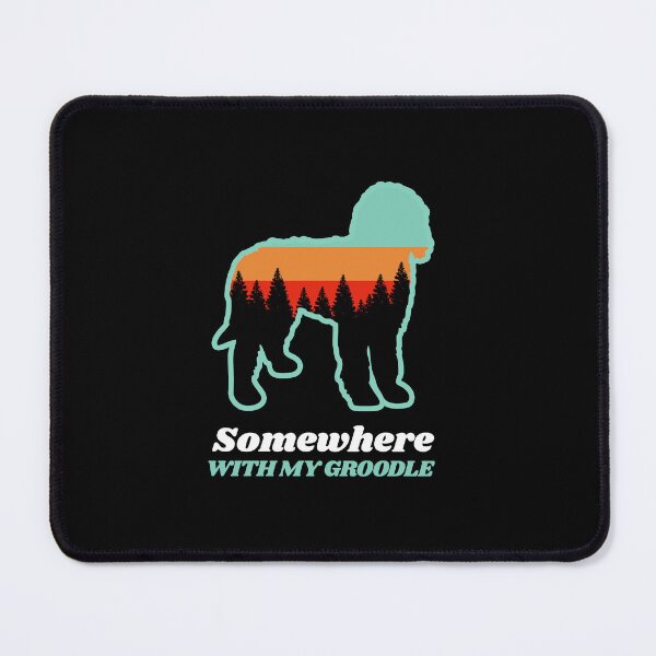 Item preview, Somewhere With My Groodle Vintage Hiking Camping Gift designed and sold by Guarddogdrive.