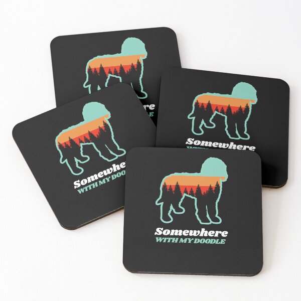 Item preview, Somewhere With My Doodle Vintage Hiking Camping Gift designed and sold by Guarddogdrive.