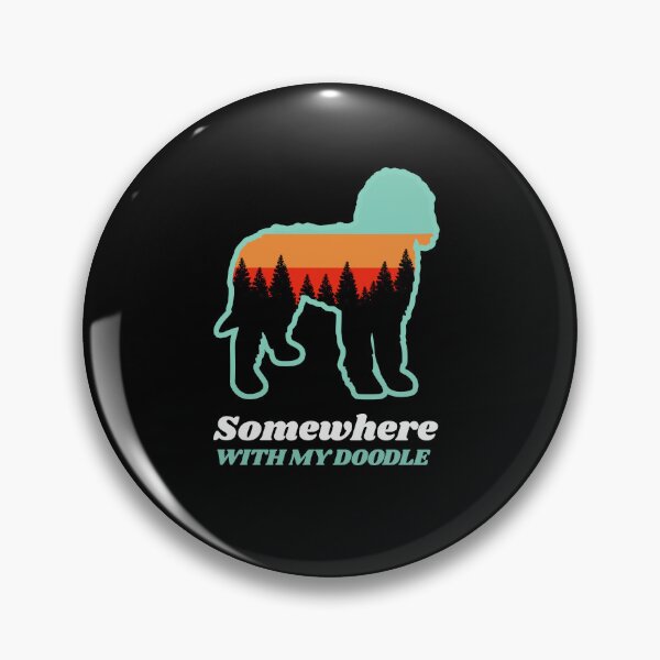 Item preview, Somewhere With My Doodle Vintage Hiking Camping Gift designed and sold by Guarddogdrive.