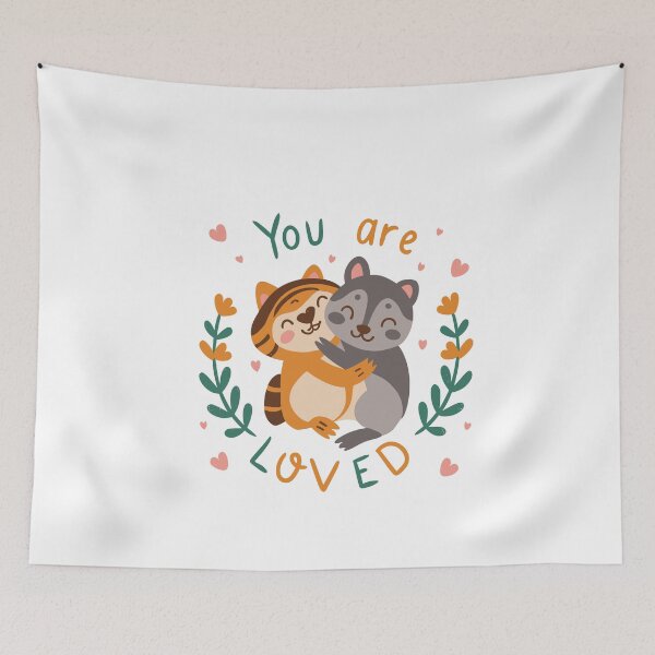 Item preview, Heartwarming You Are Loved - Christian Art: Sweet Fox Hug designed and sold by HahaHandlesHub.
