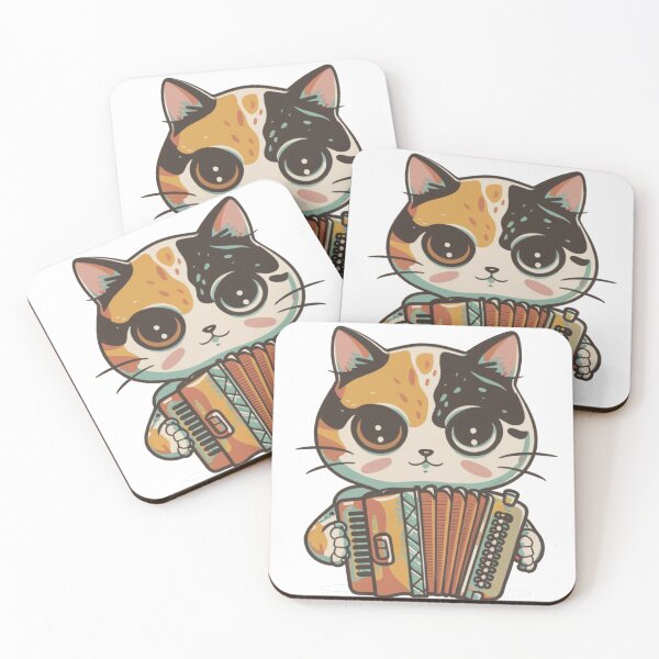 Item preview, Calico Cat play the accordion designed and sold by bukajart.
