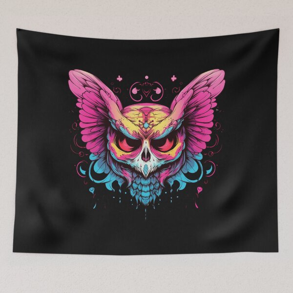 Item preview, Owl-Shaped Rainbow Butterfly Wings with Skull designed and sold by Goku Creations.