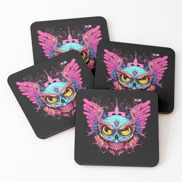 Item preview, Owl-Shaped Rainbow Butterfly Wings with Skull designed and sold by Goku Creations.