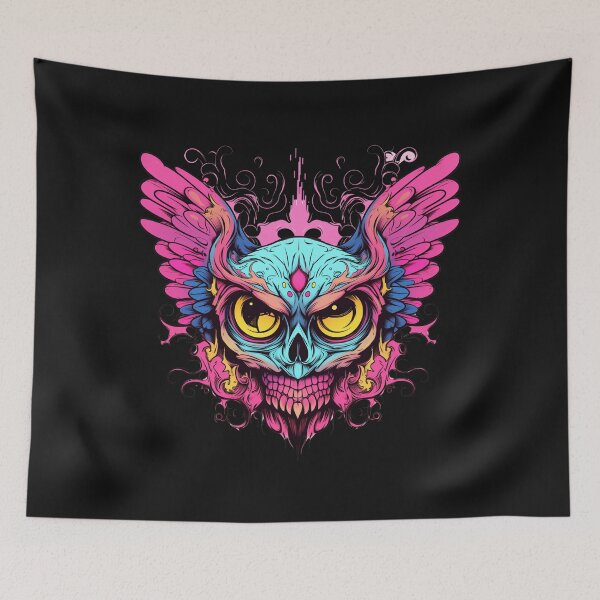 Item preview, Owl-Shaped Rainbow Butterfly Wings with Skull designed and sold by Goku Creations.