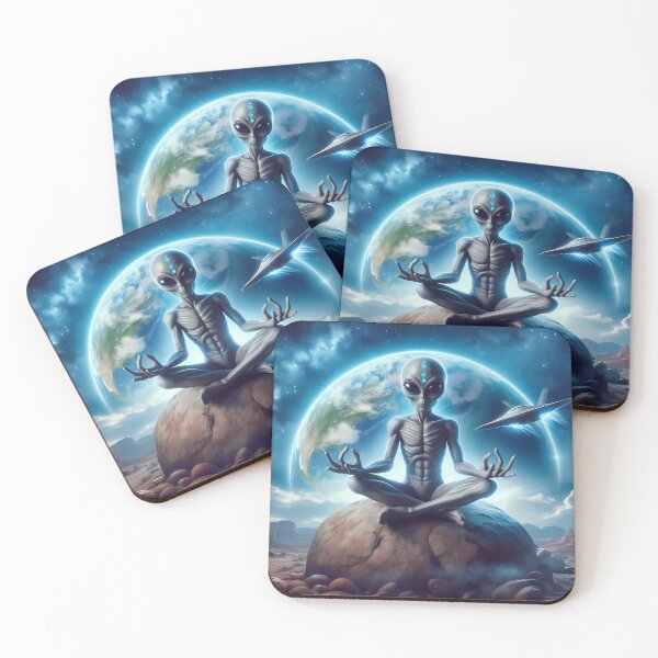 Item preview, Copy of Spiritual Cosmos Collection: Meditating Alien 4K designed and sold by omrclr.