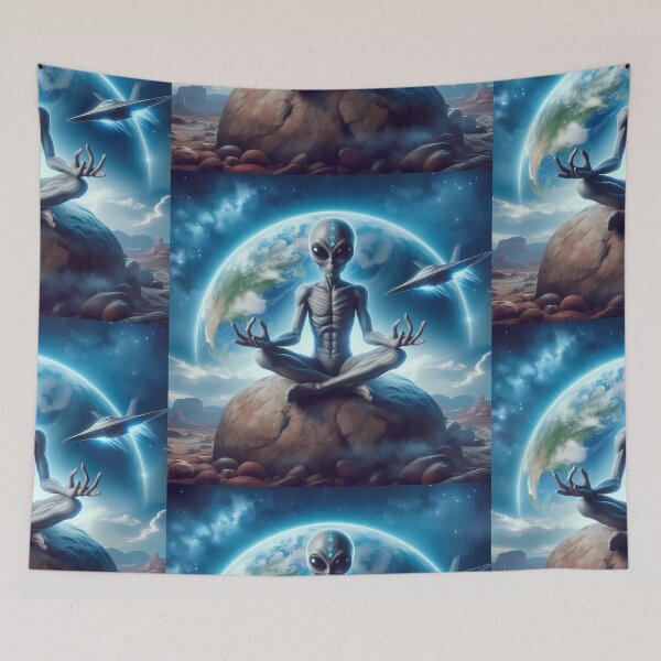 Item preview, Copy of Spiritual Cosmos Collection: Meditating Alien 4K designed and sold by omrclr.