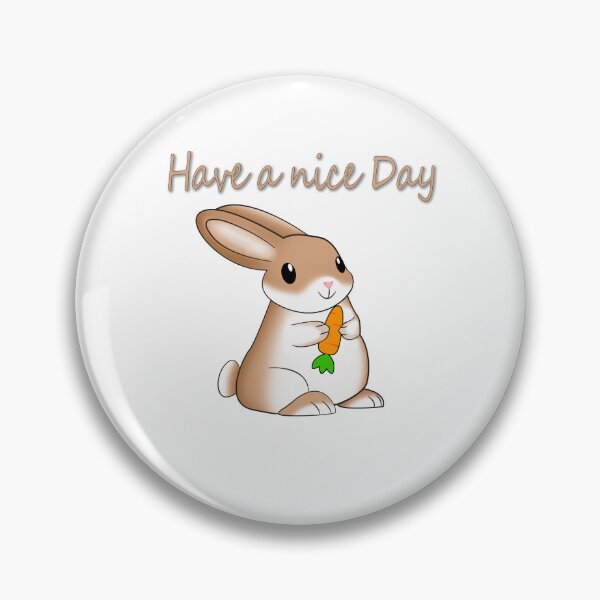 Item preview, Have a nice day bunny eating carrot designed and sold by ErMa-Designs.