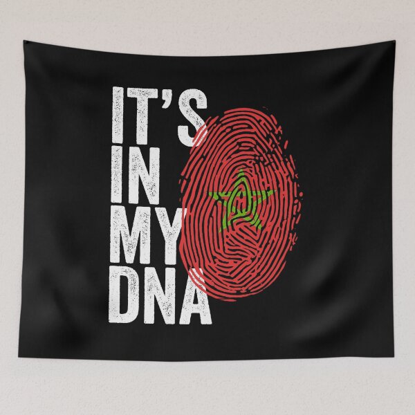 Aperçu de l'œuvre It's in my DNA The Morocco Flag créée et vendue par Crea-mood.