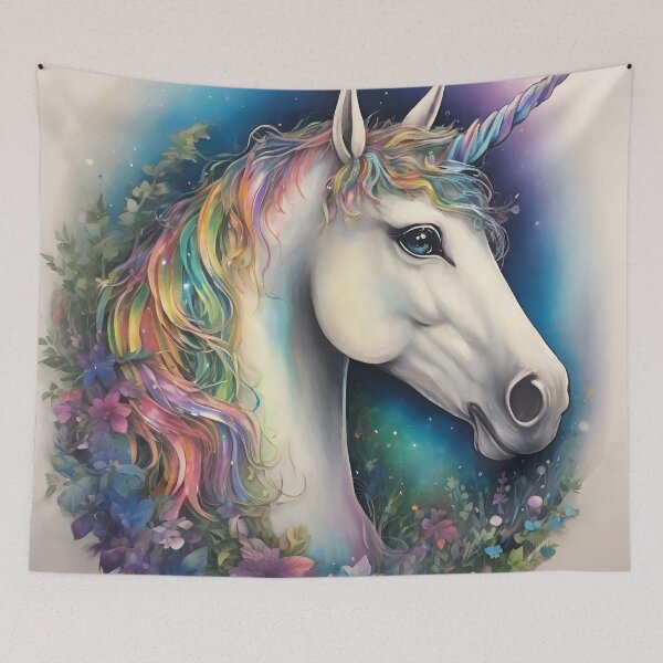 Item preview, Cute Unicorn Head, Rainbow Unicorn Art For Unicorn Fans designed and sold by haRexia.