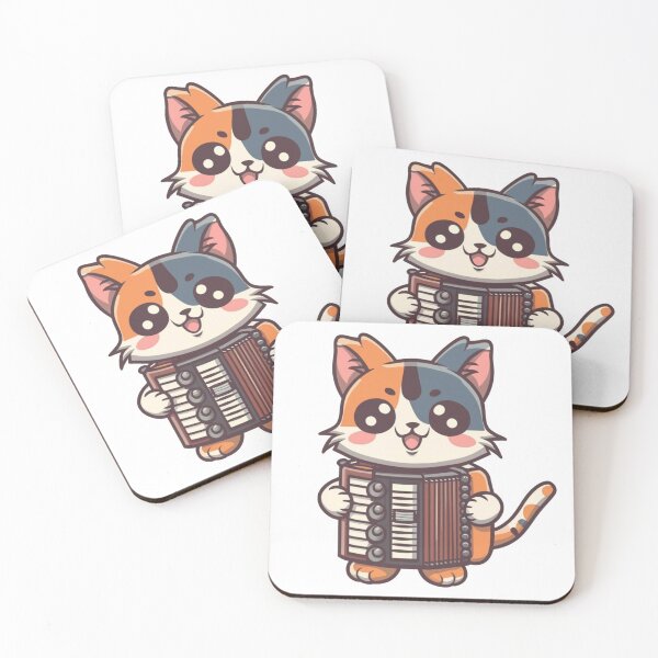 Item preview, Calico Cat play the accordion designed and sold by bukajart.