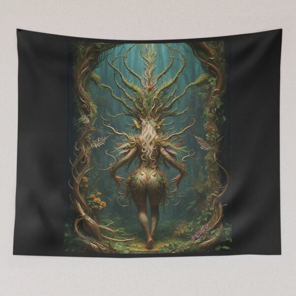 Item preview, Beautiful enigmatic Lady of the forest designed and sold by Fantasymachine.