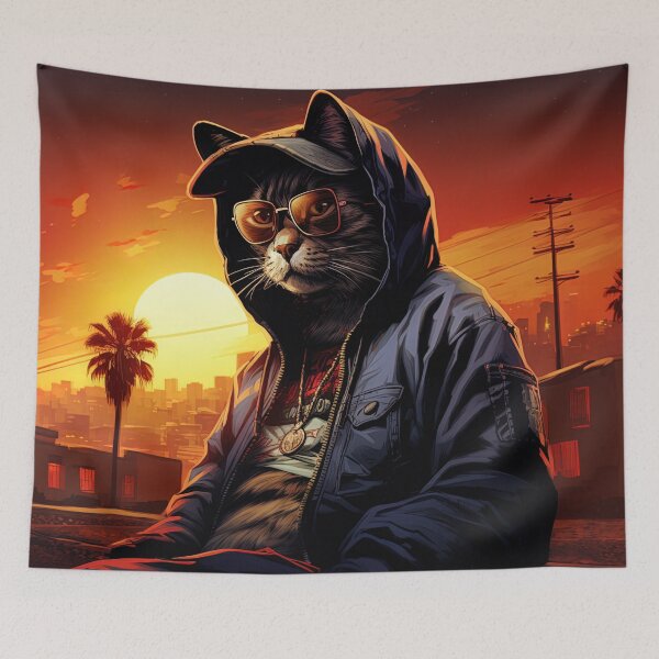 Item preview, Cat | Hip Hop style designed and sold by ComicsFactory.