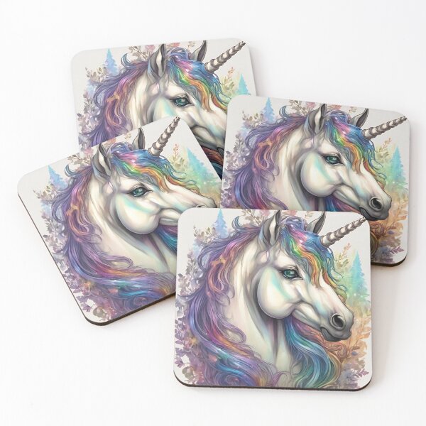 Item preview, Cute Unicorn Head, Rainbow Unicorn Art For Unicorn Fans designed and sold by haRexia.