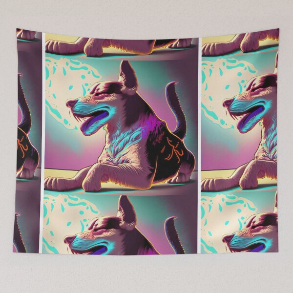 Item preview, Dog Stretched Morning Yawn designed and sold by petsfromweb.