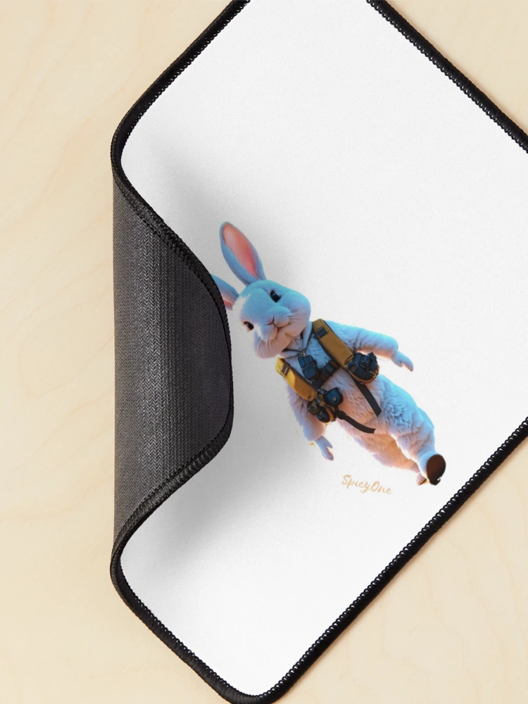 Thumbnail 2 of 5, Mouse Pad, A Rabbit In Pilot Mode designed and sold by SpicyOne.